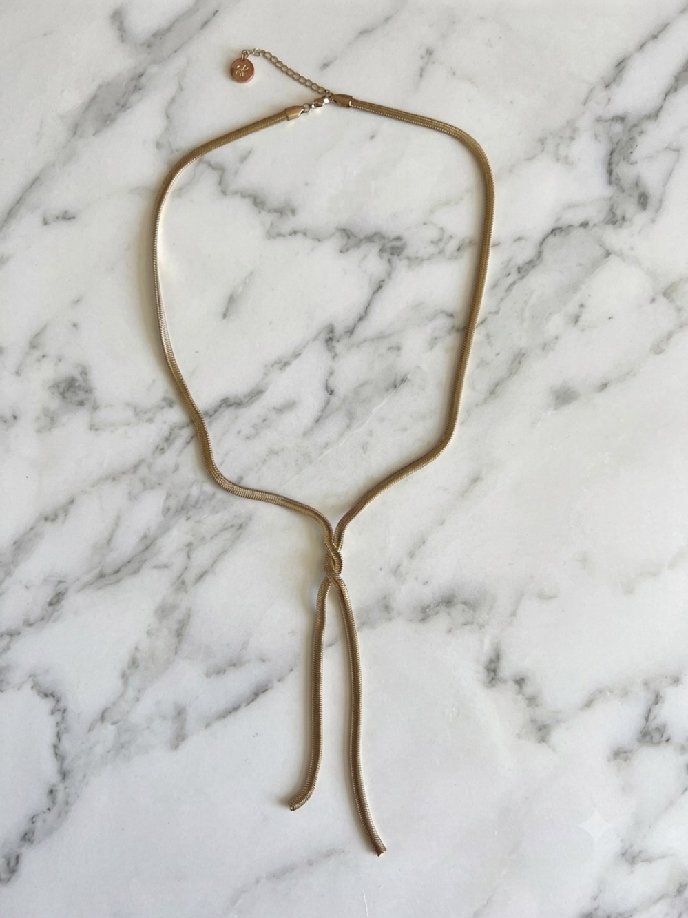 Plunder Design Gold Snake Chain Lariat Necklace